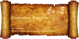 Cserveni Evelin névjegykártya